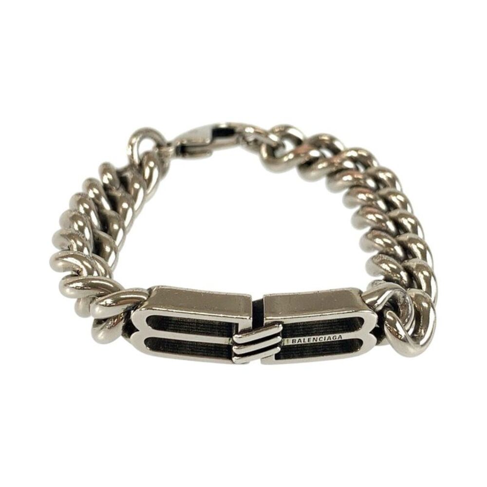 Balenciaga Bb Icon Gourmette Brass Bracelet